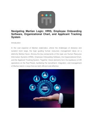 Martian Logics: Redefining HR Management with HRIS, Applicant Tracking System, a