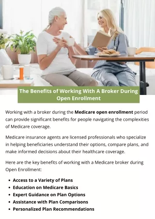 the benefits of working with a broker during open