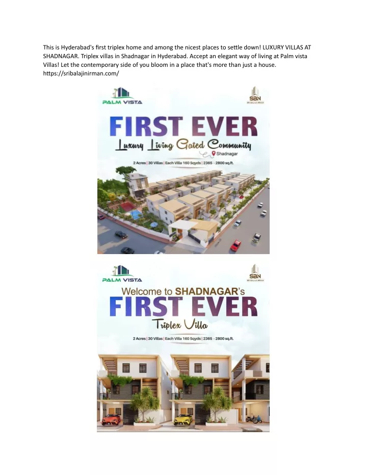 this is hyderabad s first triplex home and among