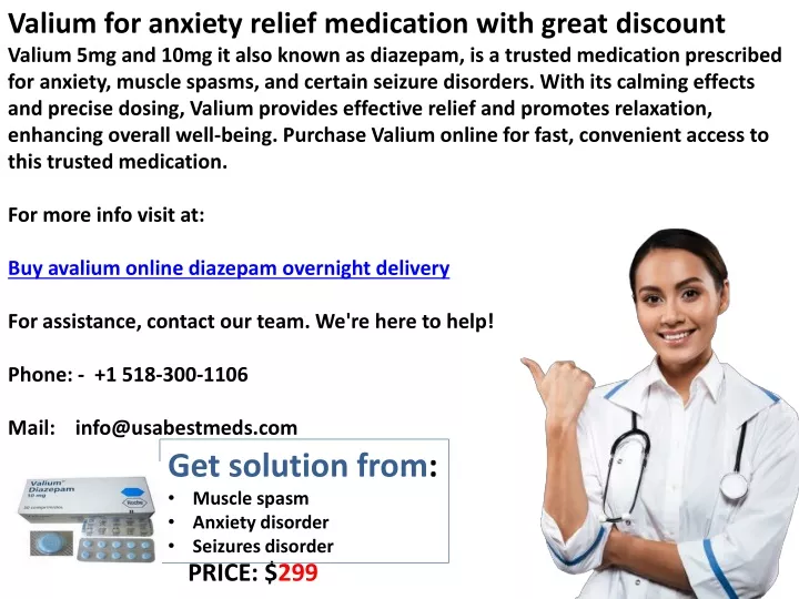 valium for anxiety relief medication with great
