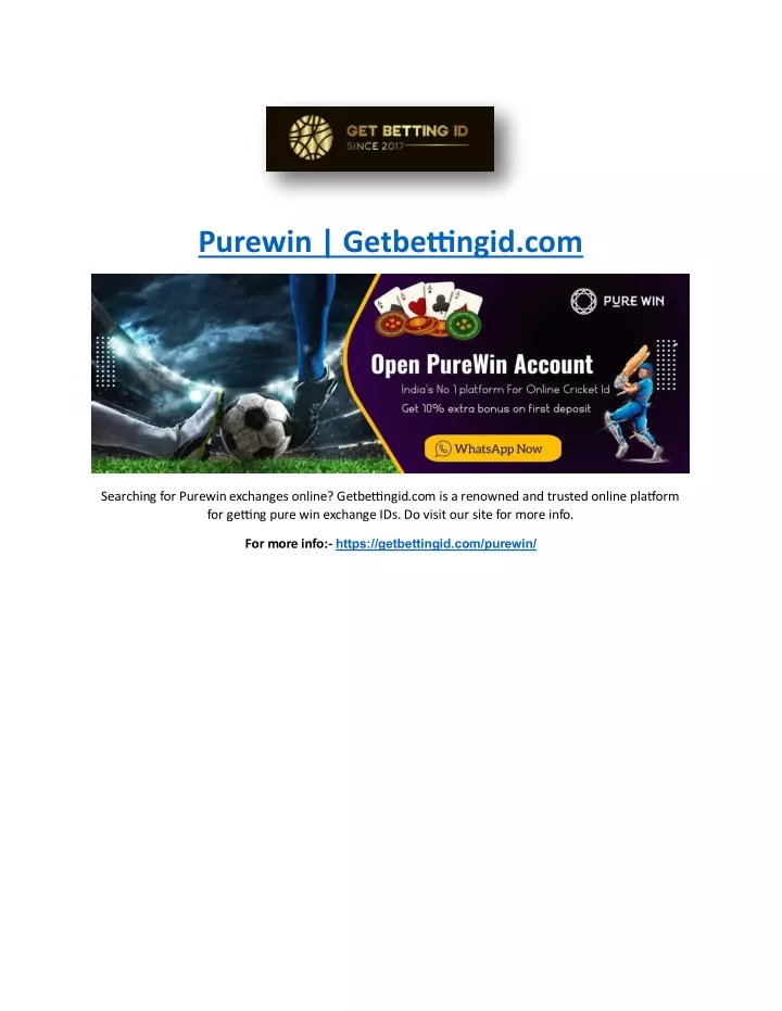 purewin getbettingid com