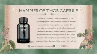 Hammer Of Thor Capsule