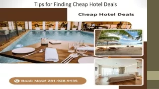 Tips for Finding Cheap Hotel Deals