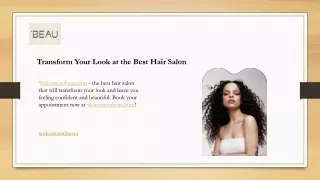 Transform Your Look at the Best Hair Salon