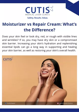 Moisturizer vs Repair Cream What’s the Difference