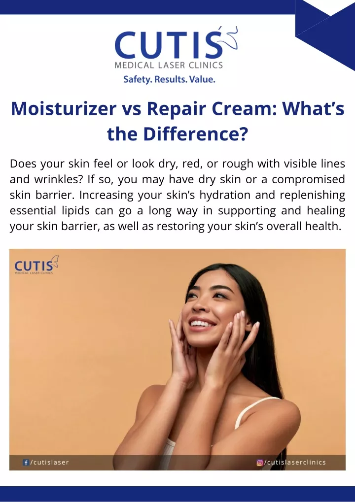 moisturizer vs repair cream what s the difference
