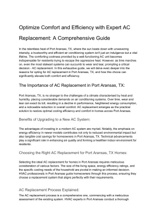 optimize comfort and efficiency with expert ac