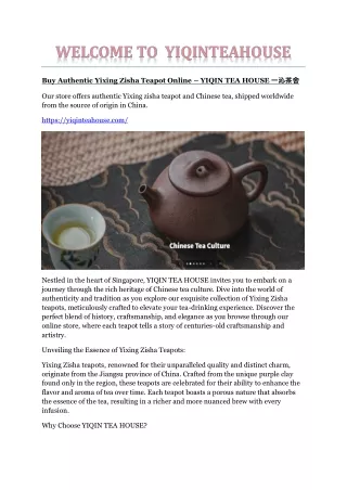 buy authentic yixing zisha teapot online yiqin