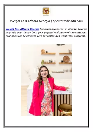 Weight Loss Atlanta Georgia | Spectrumihealth.com