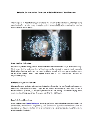 navigating the decentralized world how to find