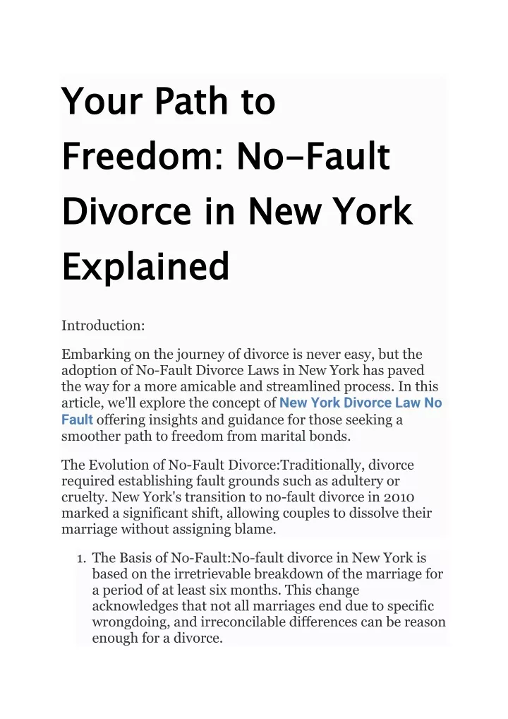 your path to freedom no divorce in new york