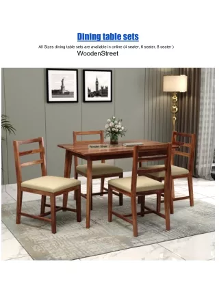 Get beautiful dining table sets by wooden street