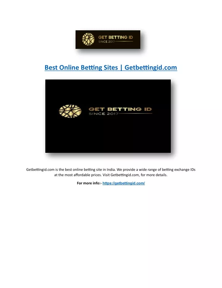 best online betting sites getbettingid com