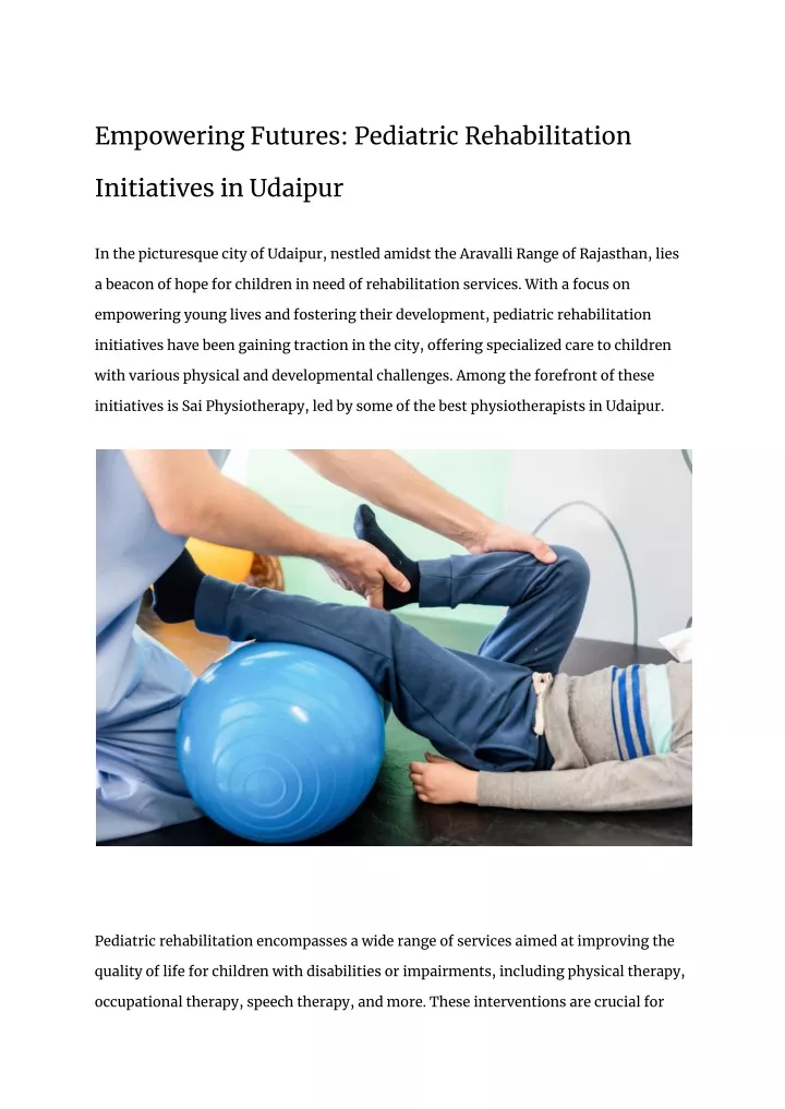 empowering futures pediatric rehabilitation