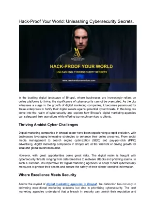 Hack-Proof Your World_ Unleashing Cybersecurity Secrets