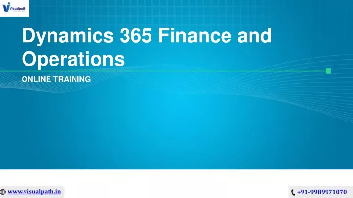 dynamics 365 finance and operations