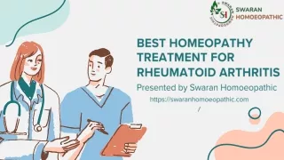 Best Homeopathy Treatment for Rheumatoid Arthritis with Swaran Homoeopathic