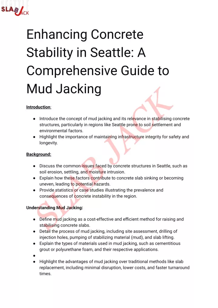 enhancing concrete stability in seattle