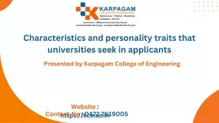 Characteristics and personality traits that universities seek in applicants