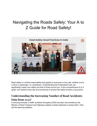Navigating the Roads Safely_ Your A to Z Guide for Road Safety!