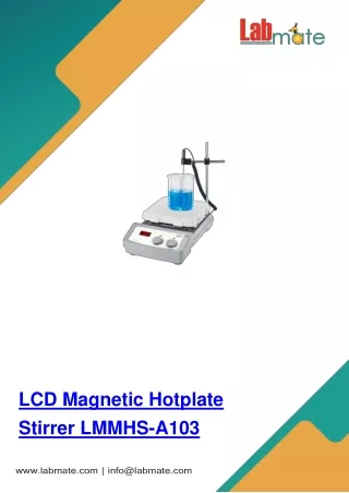 lcd magnetic hotplate stirrer lmmhs a103