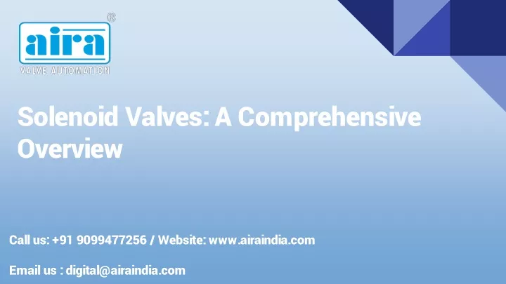 solenoid valves a comprehensive overview