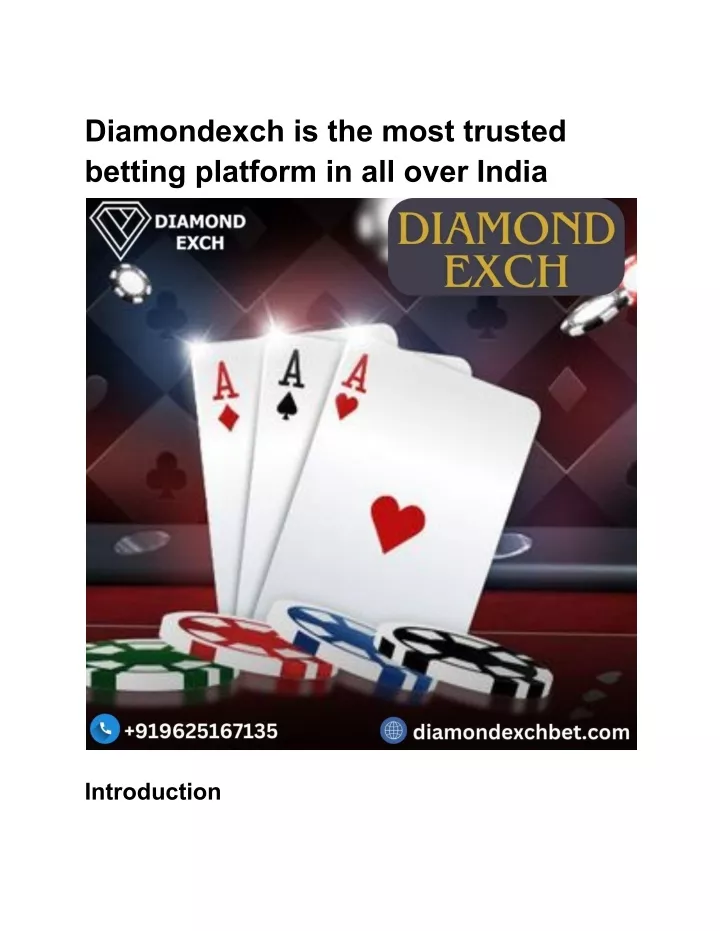 diamondexch is the most trusted betting platform
