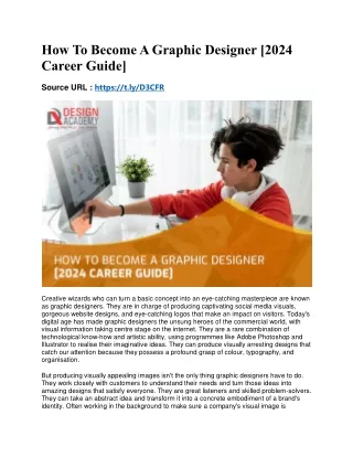 How To Become A Graphic Designer [2024 Career Guide]