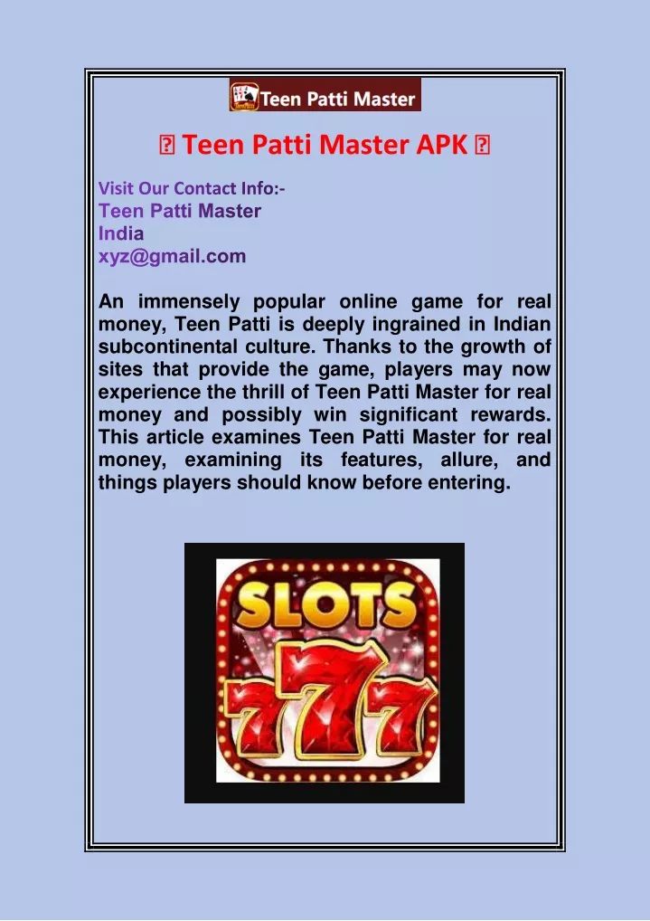 teen patti master apk