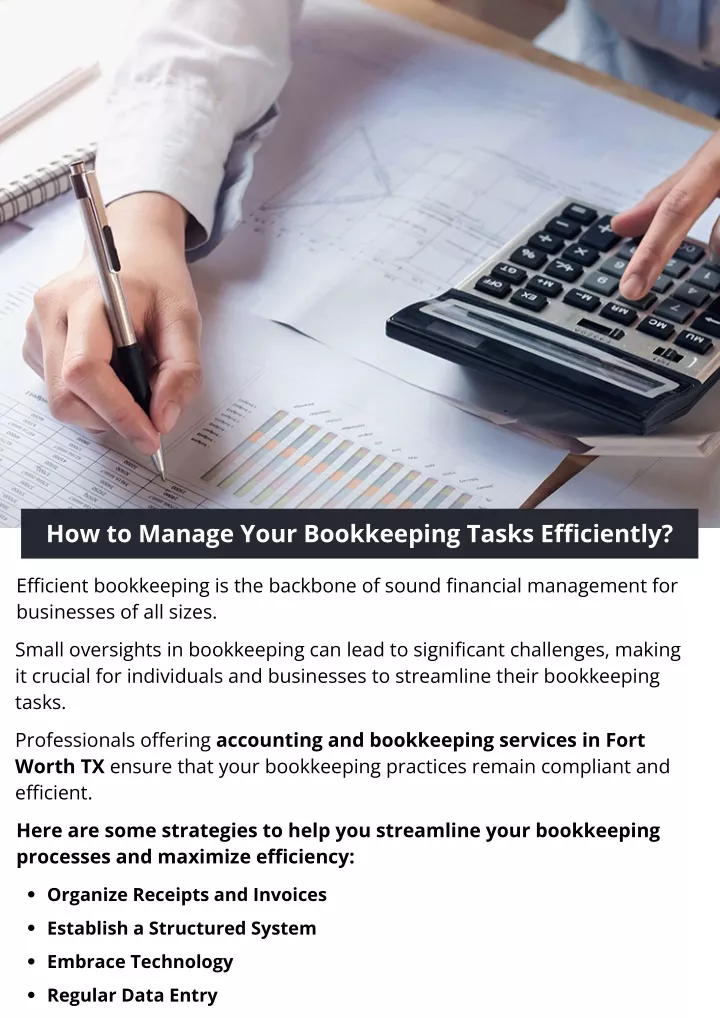 how to manage your bookkeeping tasks efficiently