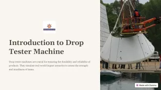 Drop Tester Machines: Ensuring Product Durability and Reliability