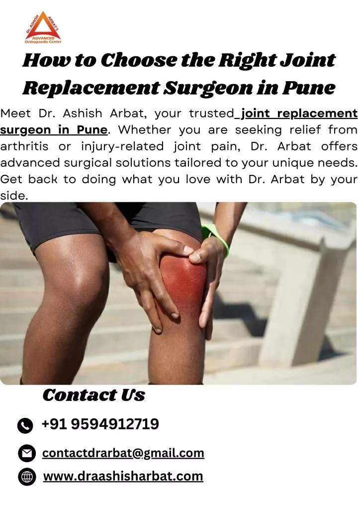 how to choose the right joint replacement surgeon