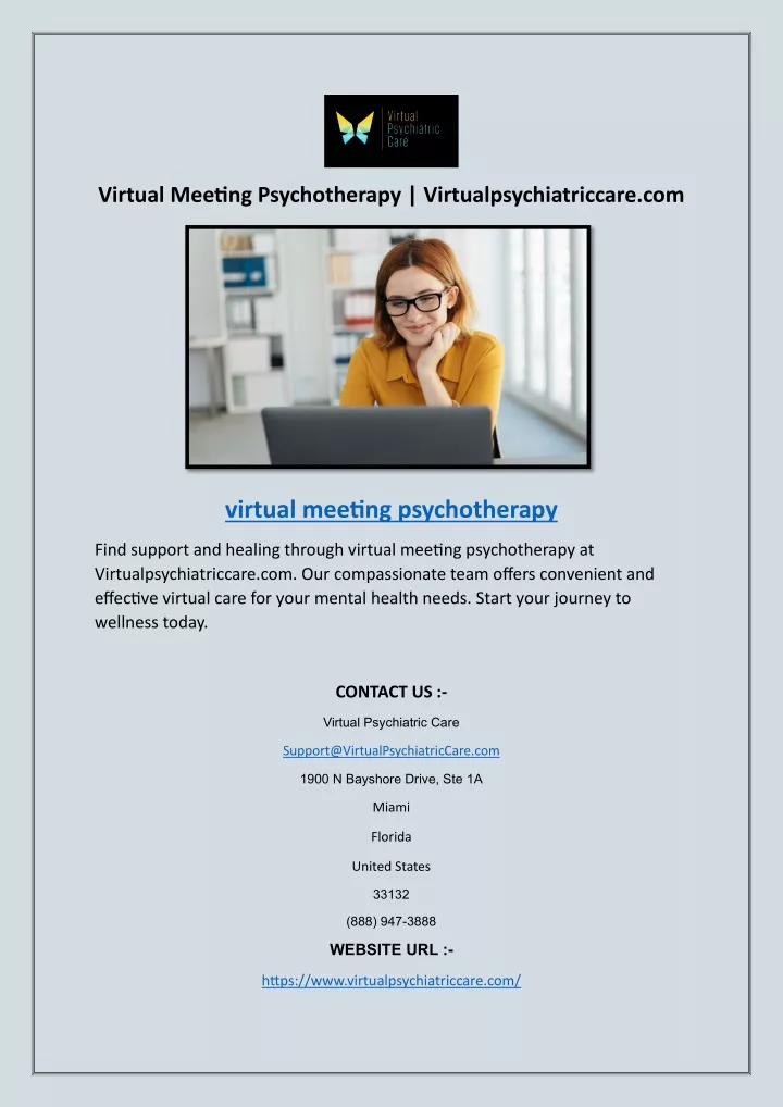 virtual meeting psychotherapy