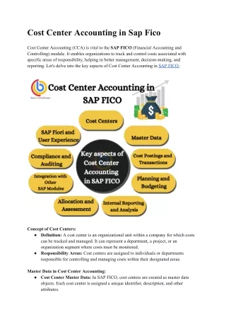 Cost Center Accounting in Sap Fico