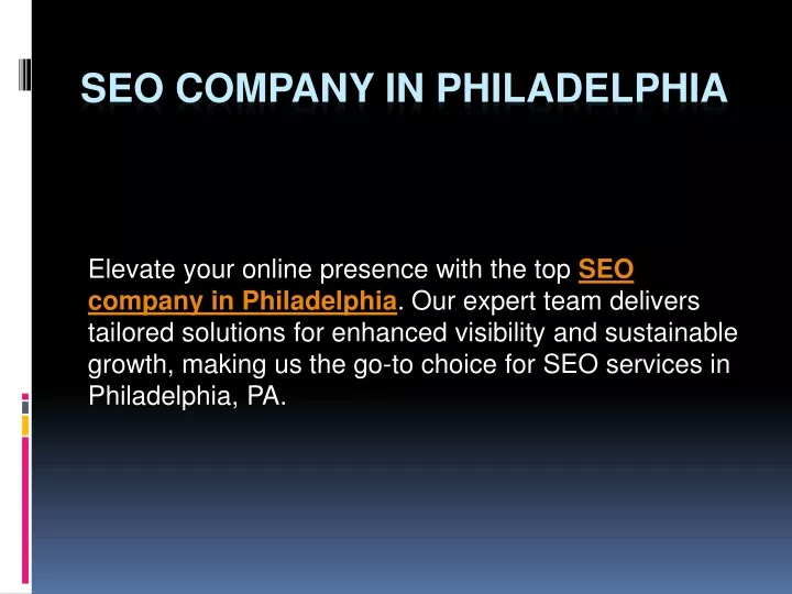 seo company in philadelphia