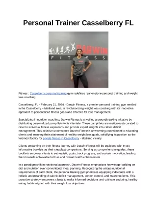 Personal Trainer Casselberry FL