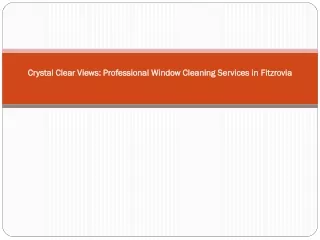 Crystal Clear Views Professional Window Cleaning Services in Fitzrovia