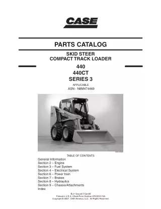 CASE 440, 440CT Series 3 Skid Steer Loader Service Repair Manual