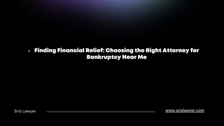 finding financial relief choosing the right