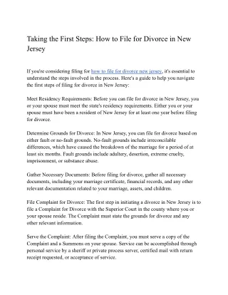 taking the first steps how to file for divorce
