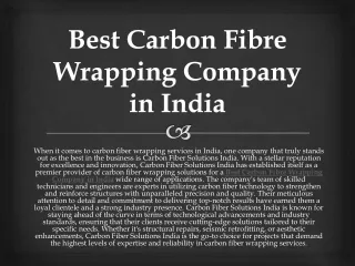 Best Carbon Fibre Wrapping Company in India