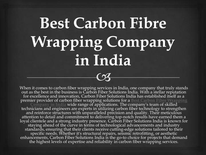 best carbon fibre wrapping company in india