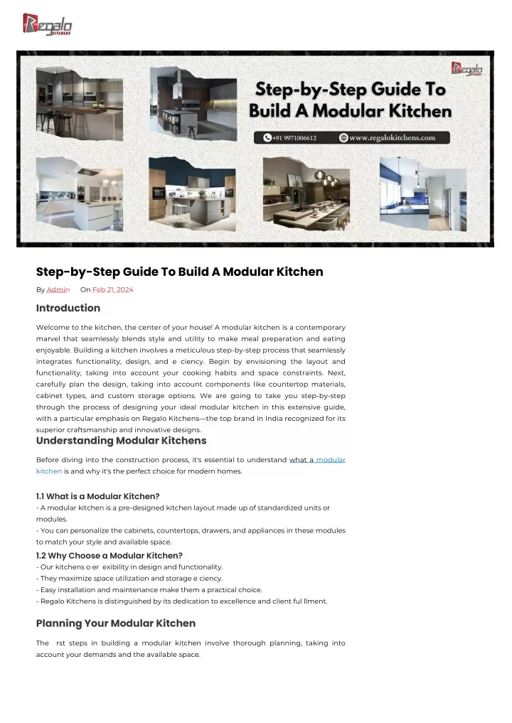 step by step guide to build a modular kitchen