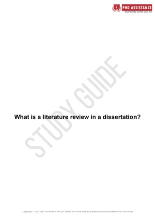 What is a literature review in a dissertation