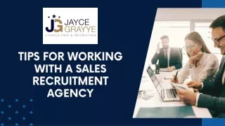 Tips for Working with a Sales Recruitment Agency