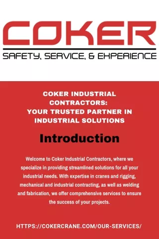 Expert Mechanical & Industrial Contractors - Coker Industrial's Full-Service Solutions