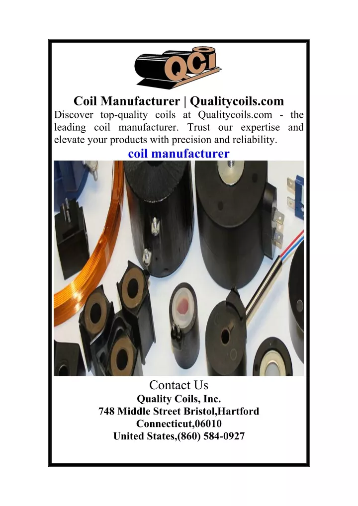 coil manufacturer qualitycoils com discover