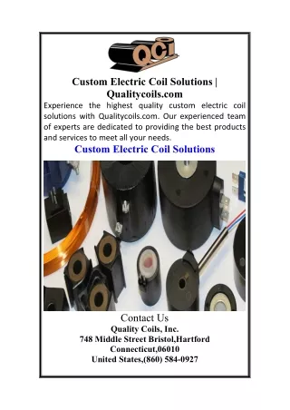custom electric coil solutions qualitycoils