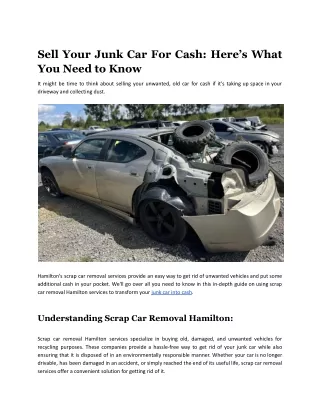 Sell Your Junk Car For Cash_ Here’s What You Need to Know