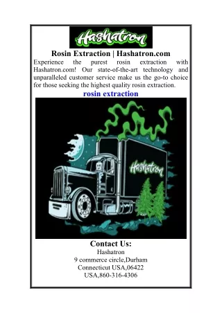 rosin extraction hashatron com experience